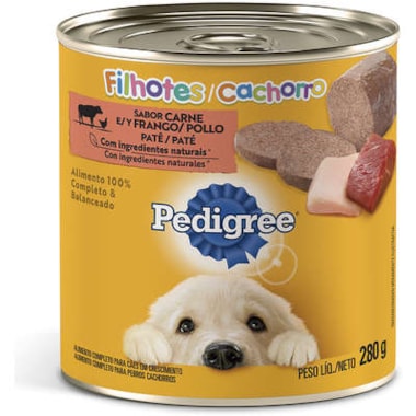 Patê Pedigree Carne e Frango Cães Filhotes 280g