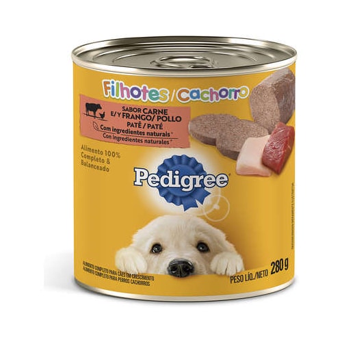Patê Pedigree Carne e Frango Cães Filhotes 280g