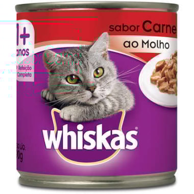 Patê Whiskas Carne ao Molho Gatos Adultos 290g
