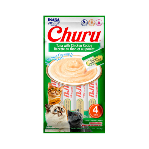 Petisco Churu Atum e Frango Gatos 56g
