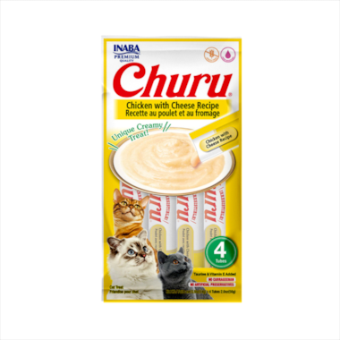 Petisco Churu Frango e Queijo Gatos 56g