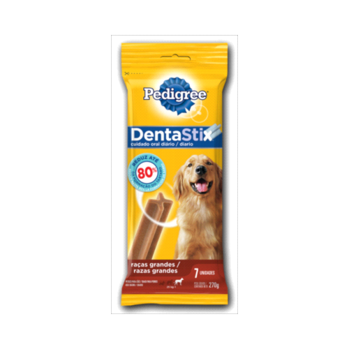 Petisco dentastix Pedigree cães adultos raças grandes - 7 unidades 270g