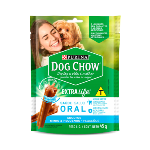 Petisco Dog Chow Oral Cães Raças Pequenas 45g