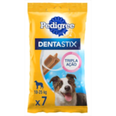 Petisco Pedigree Dentastix Cães Adultos Raças Medias - 7 unidades 180g