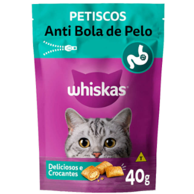 Petisco Whiskas Temptations Anti Bola de Pelo Gatos 40g