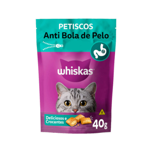 Petisco Whiskas Temptations Anti Bola de Pelo Gatos 40g