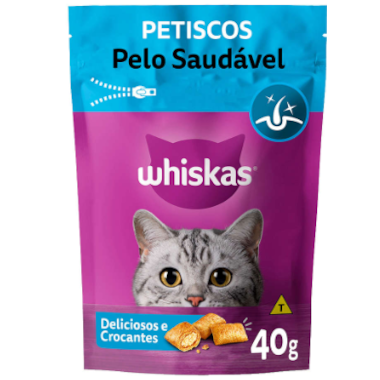 Petisco Whiskas Temptations Pelo Saudável Gatos 40g