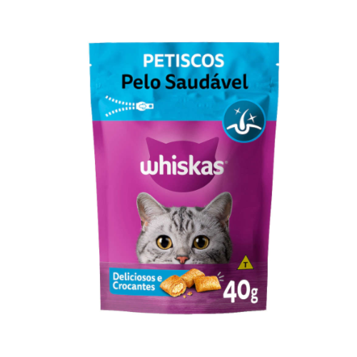 Petisco Whiskas Temptations Pelo Saudável Gatos 40g
