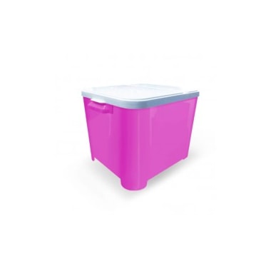 Porta Ração Furacão Pet Container Rosa 15kg