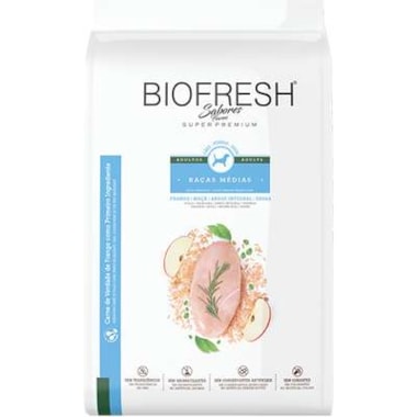 Ração Biofresh Frango e Maça Cães Adultos Raças Medias 10,1kg