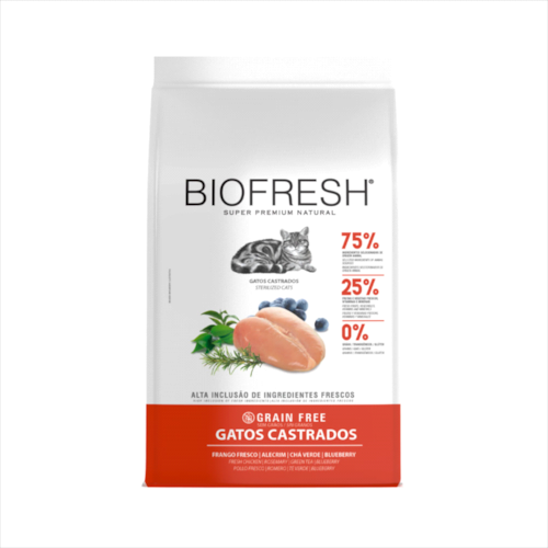 Ração Biofresh Frango Gatos Castrados 7,5kg