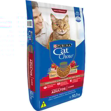 Ração Cat Chow Carne Gatos Adultos 10,1kg