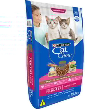 Ração Cat Chow Frango e Leite Gatos Filhotes 10,1kg