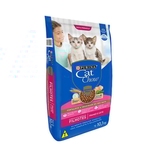 Ração Cat Chow Frango e Leite Gatos Filhotes 10,1kg