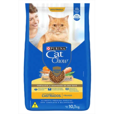 Ração Cat Chow Frango Gatos Adultos Castrados 10,1kg