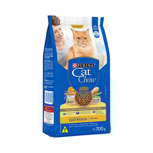 Ração Cat Chow Peixe Gatos Adultos Castrados 700g