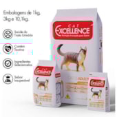 Ração Cat Excellence Frango Gatos Adultos 3kg