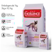 Ração Cat Excellence Frango Gatos Sênior Castrados 10,1kg