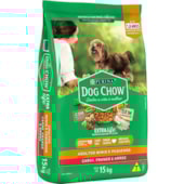Ração Dog Chow Extralife Carne, Frango Arroz Cães Adultos Raças Pequenas 1kg