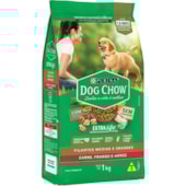 Ração Dog Chow Extralife Carne, Frango Arroz Cães Filhotes Raças Grandes 1kg