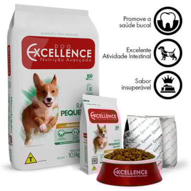 Ração Dog Excellence Frango Arroz Cães Adultos Raças Pequenas 10,1kg
