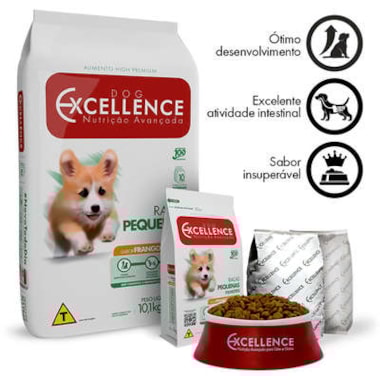 Ração Dog Excellence Frango Arroz Cães Filhotes Raças Pequenas 10,1kg