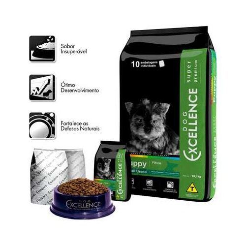 Ração Dog Excellence Small Breed Puppy Cães Filhotes 1kg
