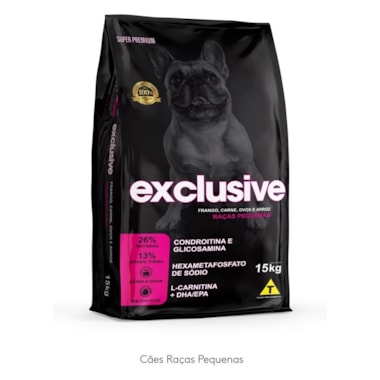 Ração Exclusive Pet Super Premium Cães Adultos Raças Pequenas 15kg