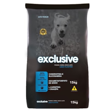 Ração Exclusive Pet Super Premium Cães Filhotes 15kg