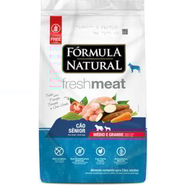 Ração Formula Natural Fresh Meat Cães Sênior Raças Media e Grandes 12kg