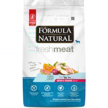 Ração Formula Natural Fresh Meat Light Cães Adultos Raças Medias 2,5kg