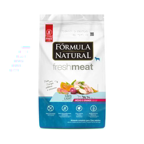 Ração Formula Natural Fresh Meat Light Cães Adultos Raças Medias 2,5kg