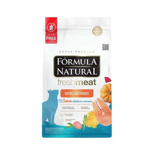 Ração Formula Natural Fresh Meat Salmão Gatos Castrados 7kg