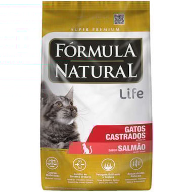 Ração Formula Natural Life Salmão Gatos Castrados 15kg