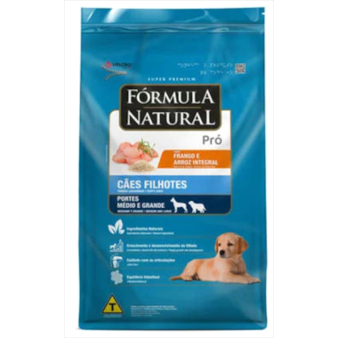 Ração Formula Natural Pro Frango Arroz Integral Cães Filhotes Raças Medias 15kg