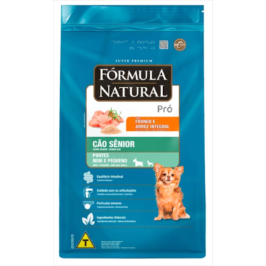 Ração Formula Natural Pro Frango Arroz Integral Cães Sênior Raças Pequenas 1kg