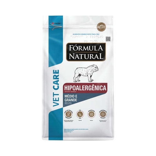 Ração Formula Natural Vet Care Hipoallergenic Cães Raças Grandes 10,1kg
