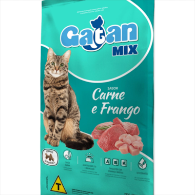 Ração Gatan Mix Carne e Frango Gatos Adultos 10,1kg