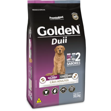 Ração Golden Duo Salmão Cordeiro Cães Adultos Raças Medias 10,1kg