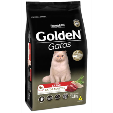 Ração Golden Formula Carne Gatos Adultos 10,1kg
