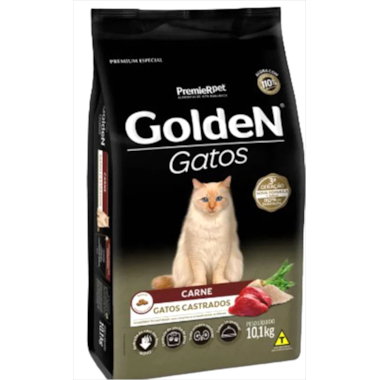 Ração Golden Formula Carne Gatos Adultos Castrados 10,1kg