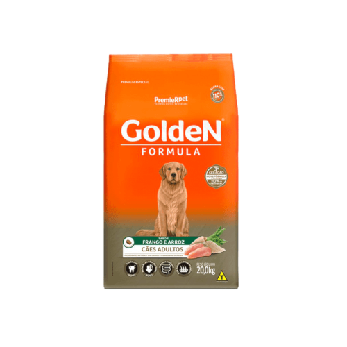 Ração Golden Formula Frango Arroz Cães Adultos 20kg