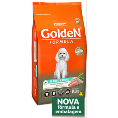 Ração Golden Formula Frango Arroz Cães Adultos Raças Pequenas 15kg