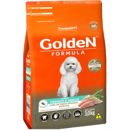 Ração Golden Formula Frango Arroz Cães Adultos Raças Pequenas 1kg