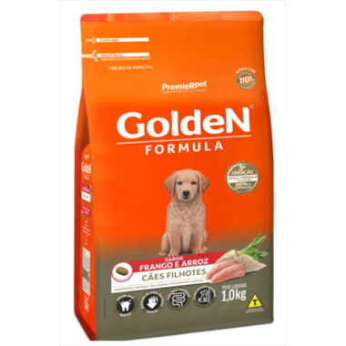 Ração Golden Formula Frango Arroz Cães Filhotes 1kg