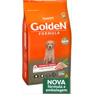 Ração Golden Formula Frango Arroz Cães Filhotes 20kg