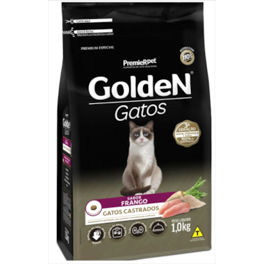 Ração Golden Formula Frango Gatos Adultos Castrados 1kg