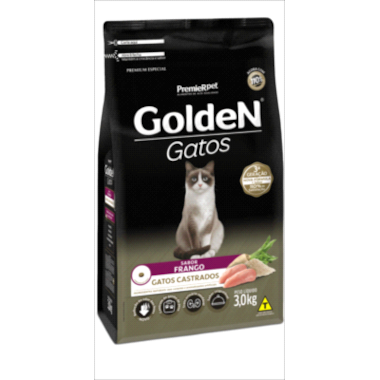 Ração Golden Formula Frango Gatos Adultos Castrados 3kg