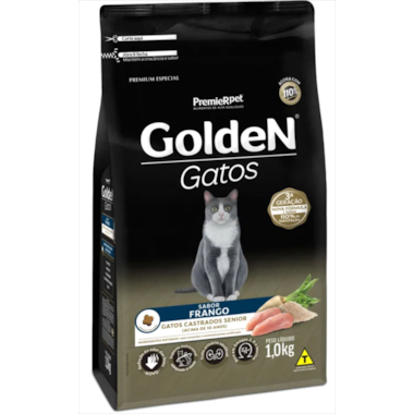 Ração Golden Formula Frango Gatos Sênior +10 Castrados 1kg
