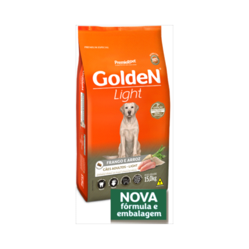 Ração Golden Formula Light Frango Arroz Cães Adultos 15kg